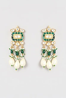 Gold Finish Multi-Colored Kundan Polki Necklace Set