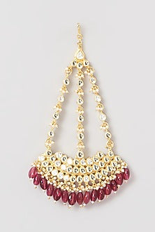Gold Finish Kundan Polki Pasa