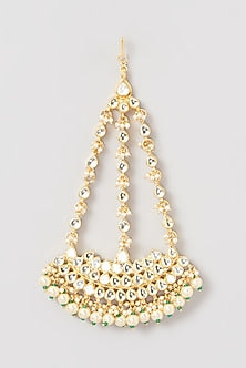 Gold Finish Kundan Polki Pasa