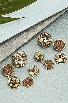 Gold Finish Hoop Earrings