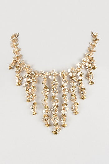 Gold Resin Floral Necklace