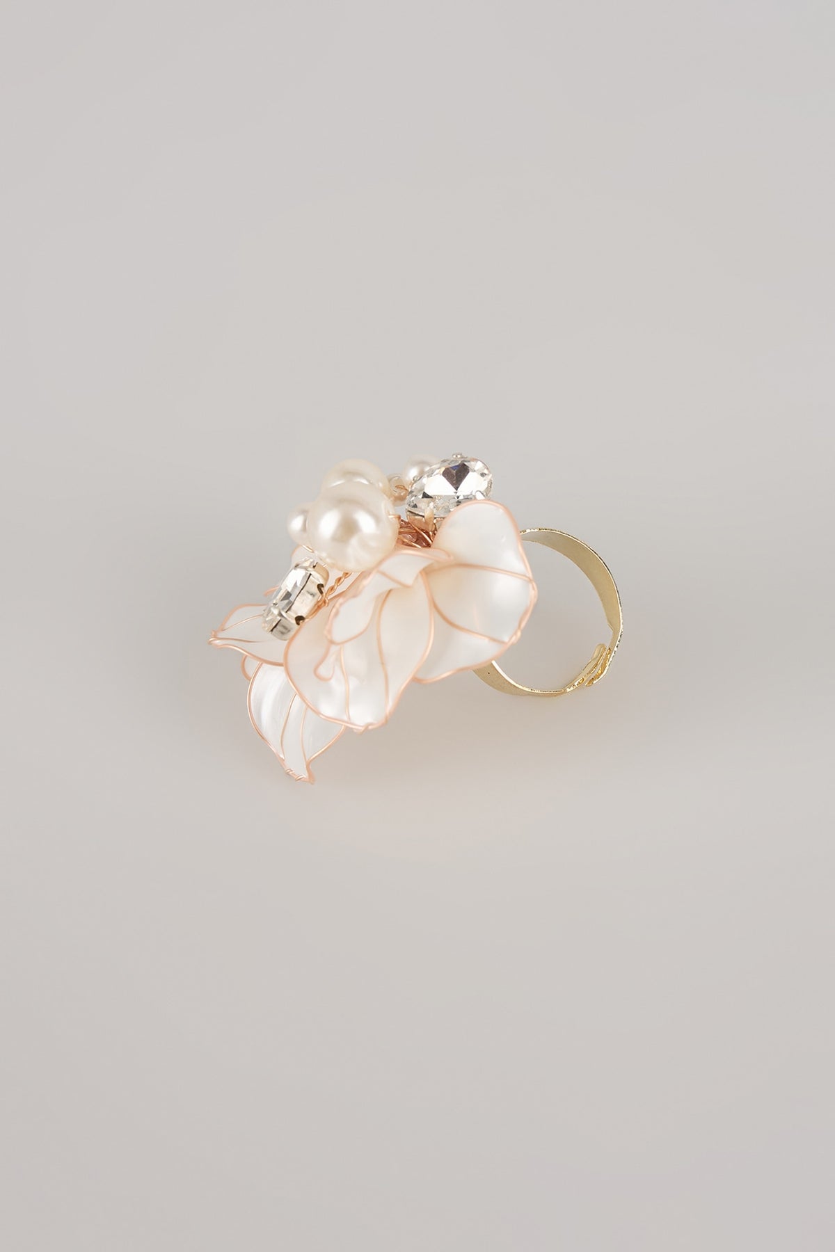 White Resin Adjustable Ring