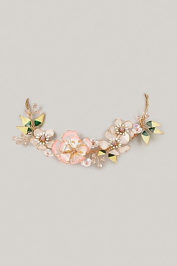 Pink Enameled Floral Necklace