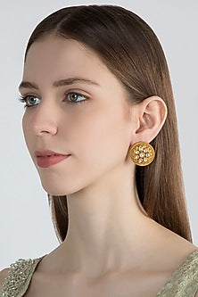 Gold Finish Stud Earrings