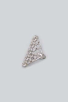 White Finish American Diamond Ring