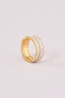 Two-Tone Finish American Diamond Ring