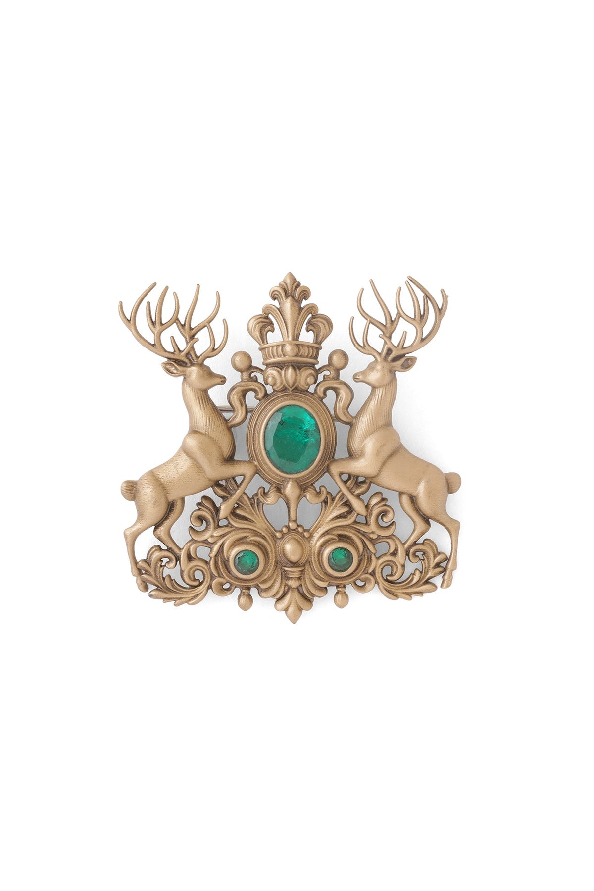 Oxidised Antique Gold Brass Brooch