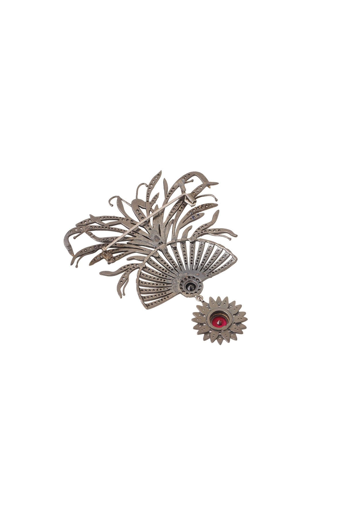 Black Tone Mystic Red Pearl Brooch