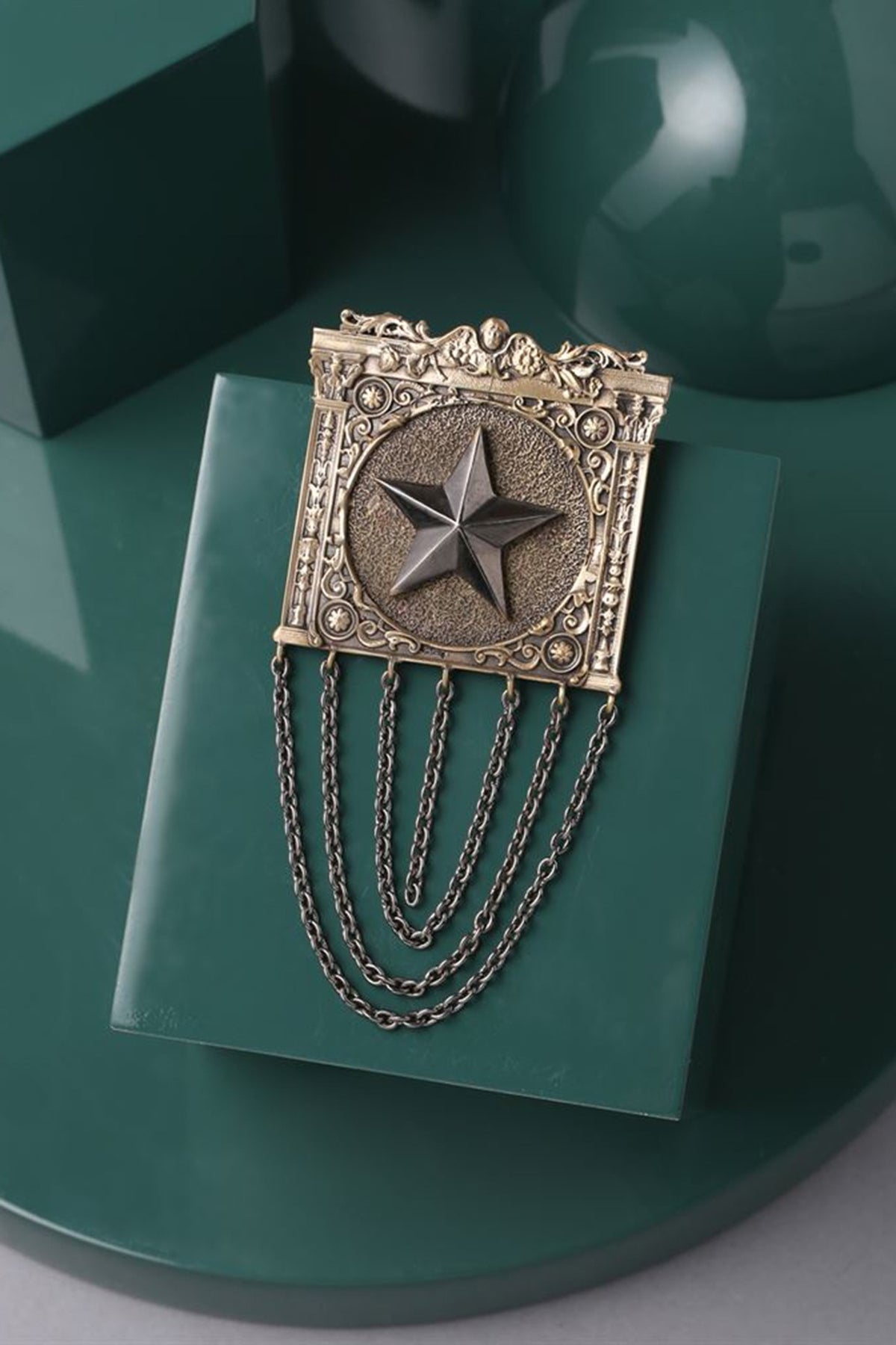 Dual Toned Handcrafted Merit Brooch