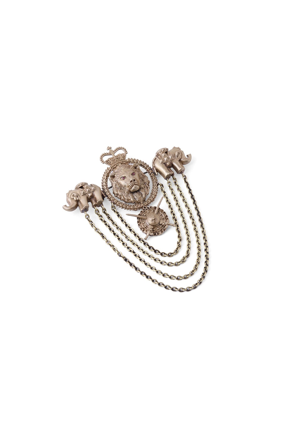 Antique Gold FInish Ruler Brooch