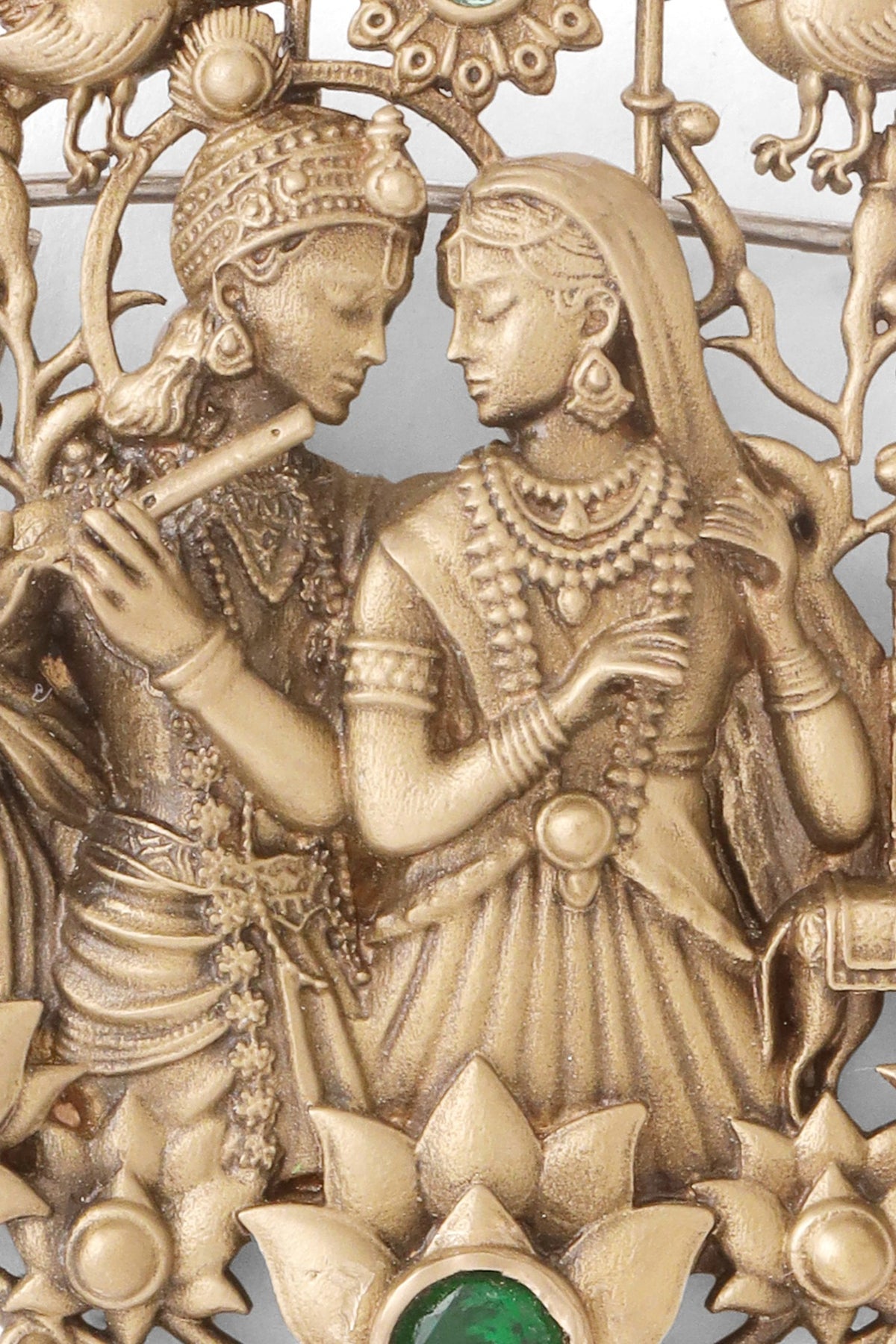 Oxidised Antique Gold Brass Brooch
