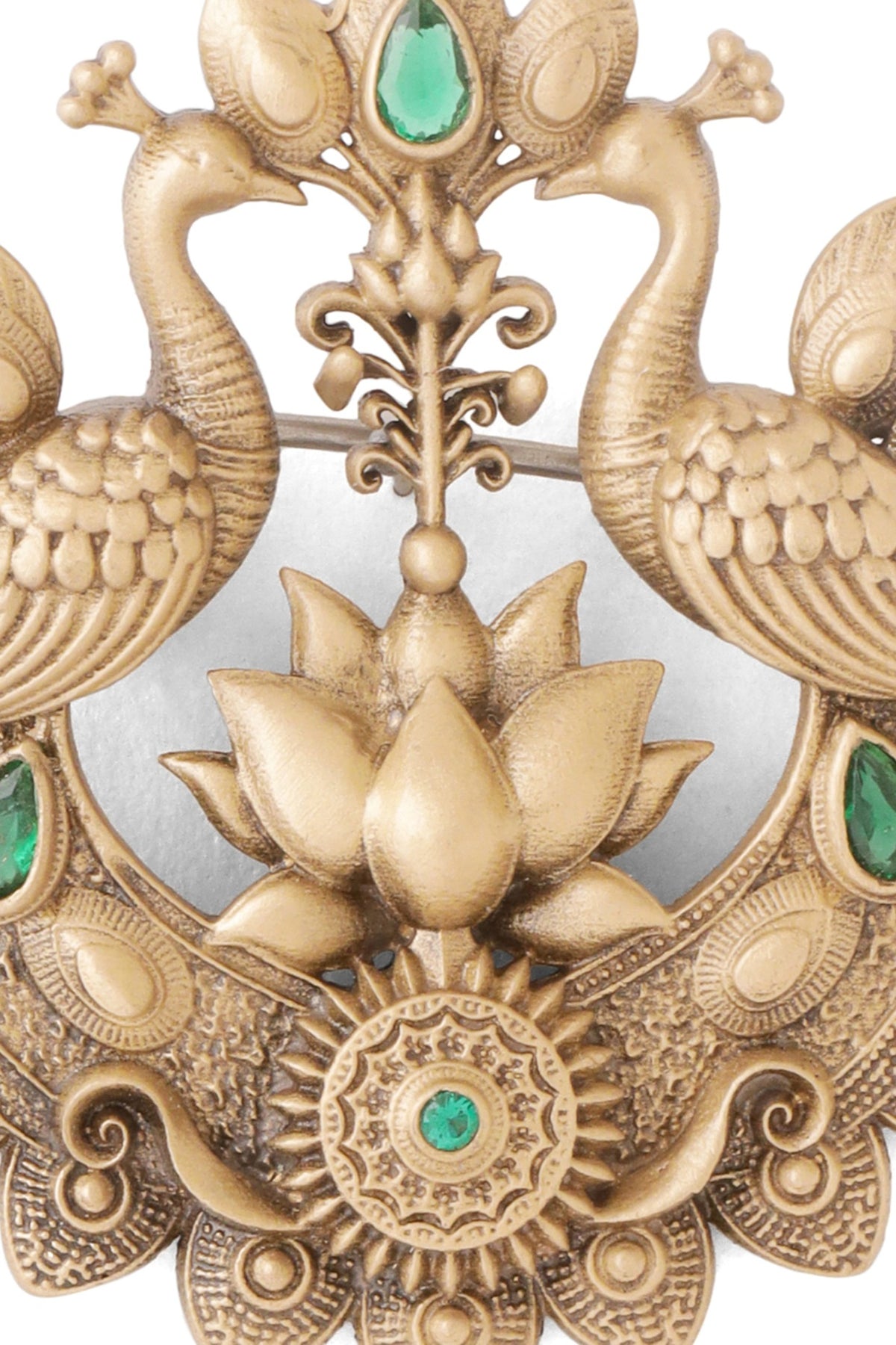 Oxidised Antique Gold Brass Brooch