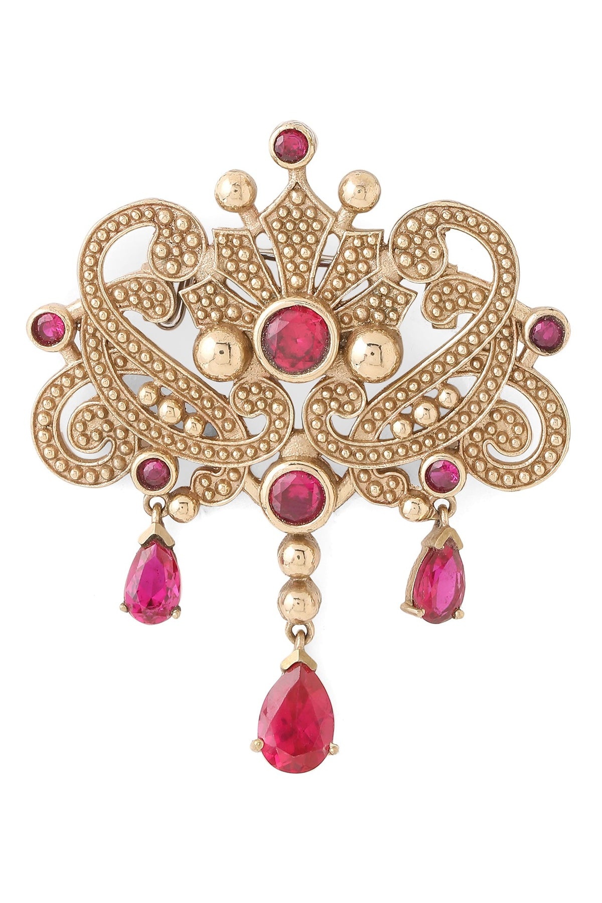 Gold Brass Brooch