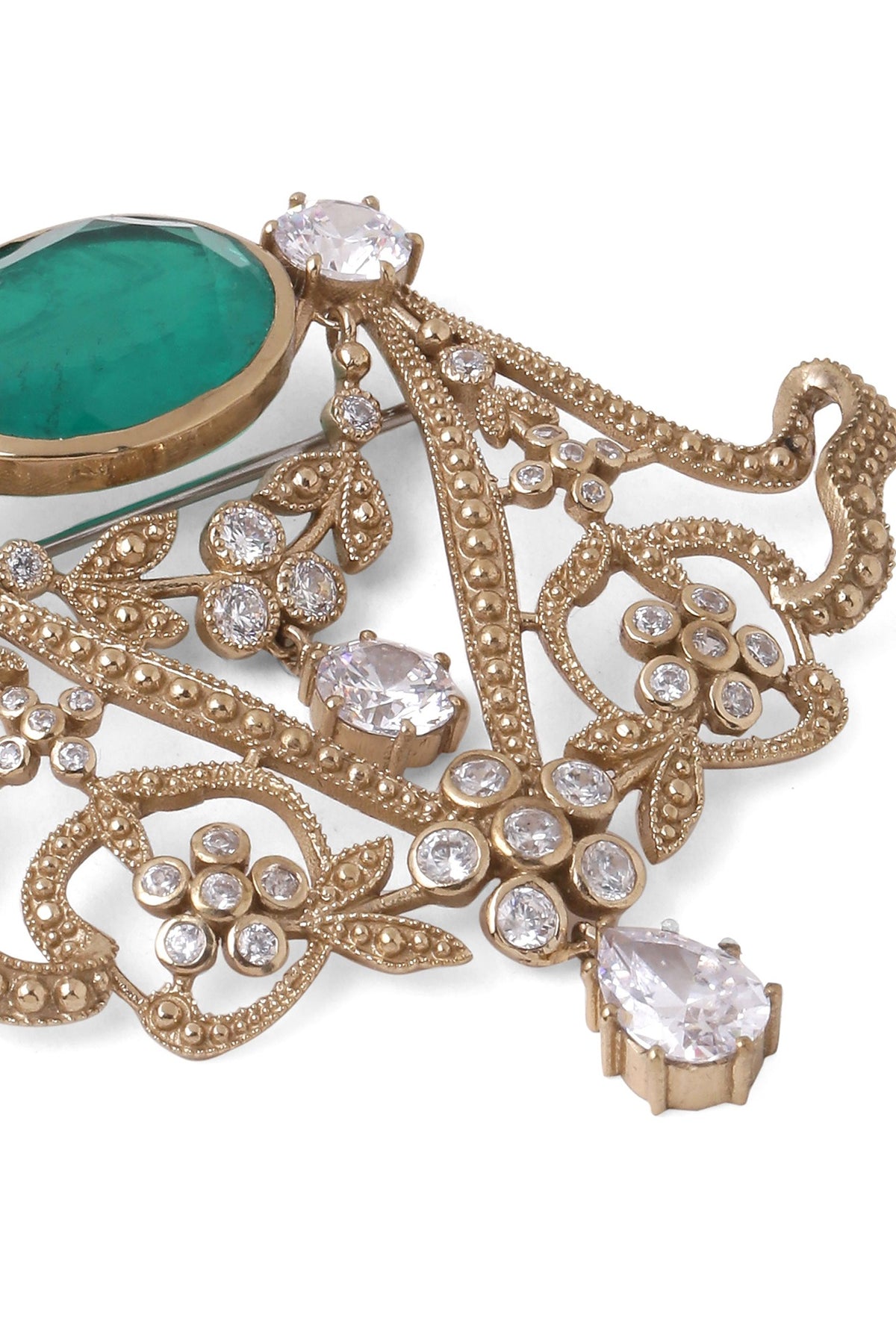 Gold Brass Brooch
