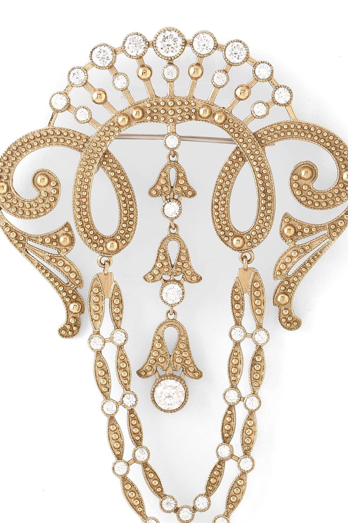 Gold Brass Brooch