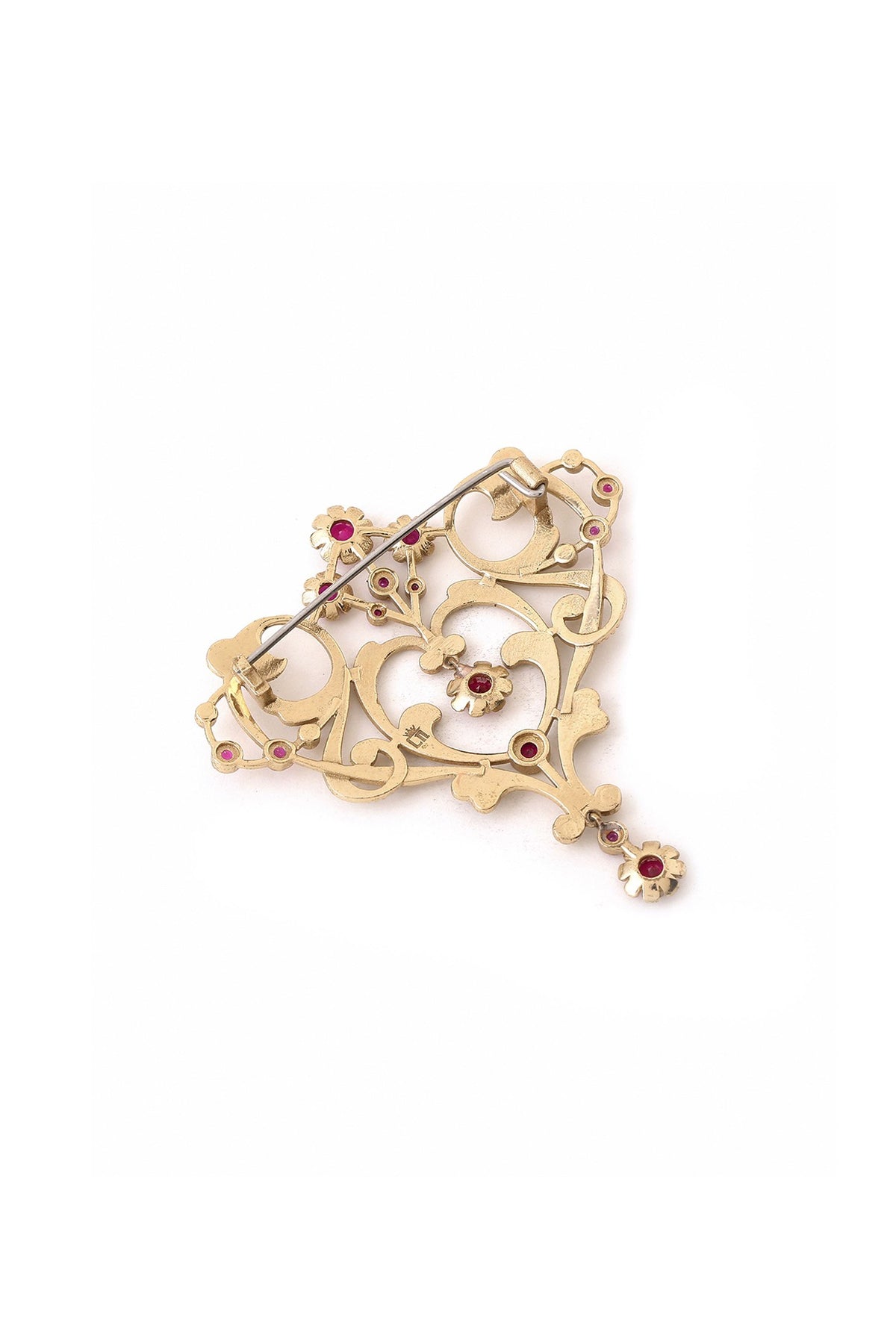 Gold Brass Brooch