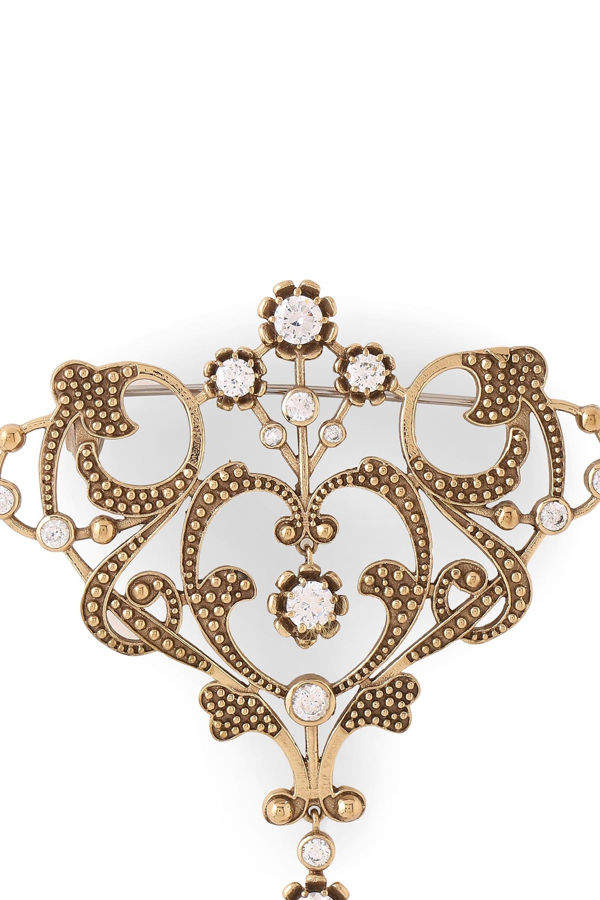 Gold Brass Brooch