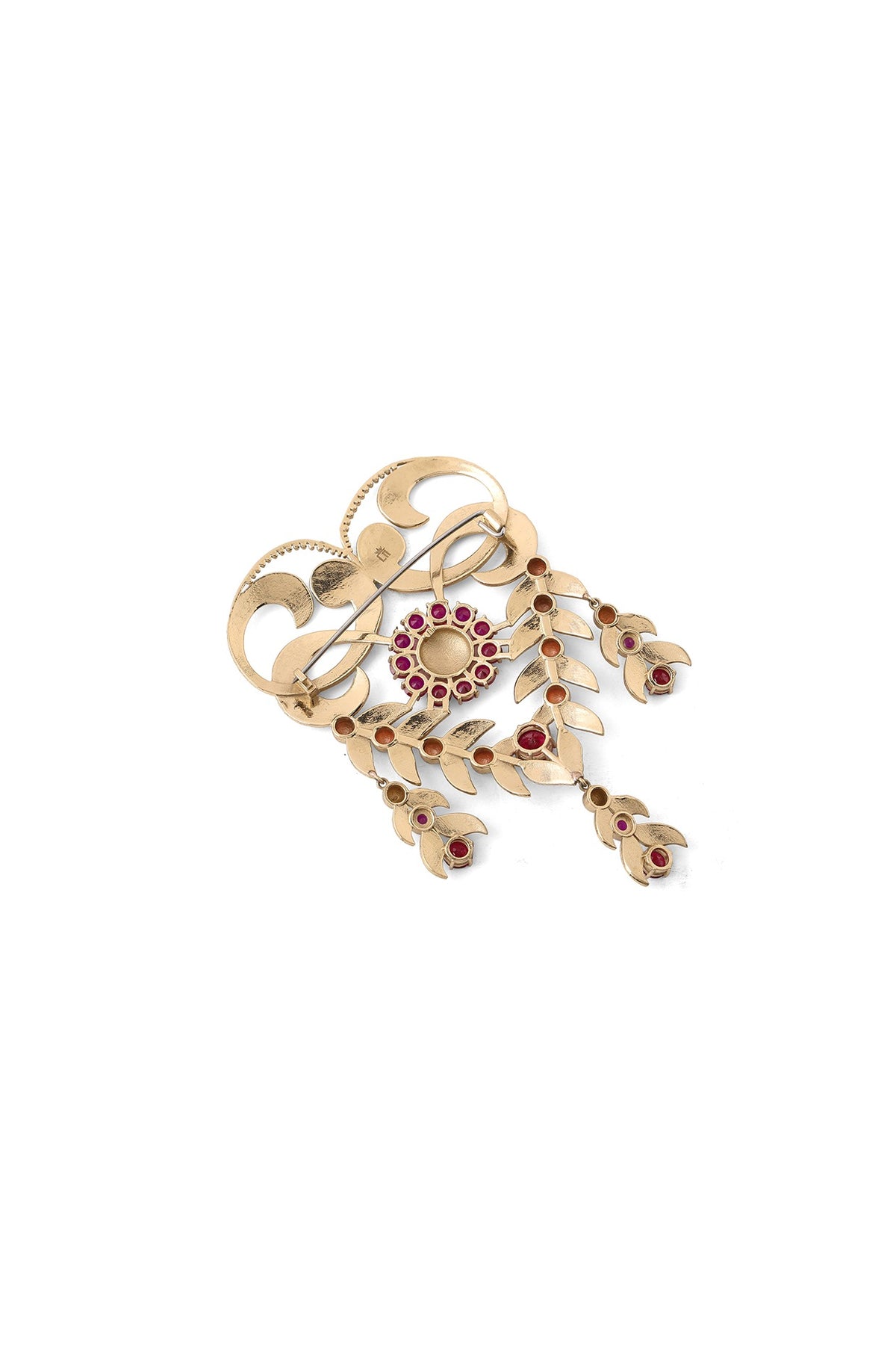 Gold Brass Brooch