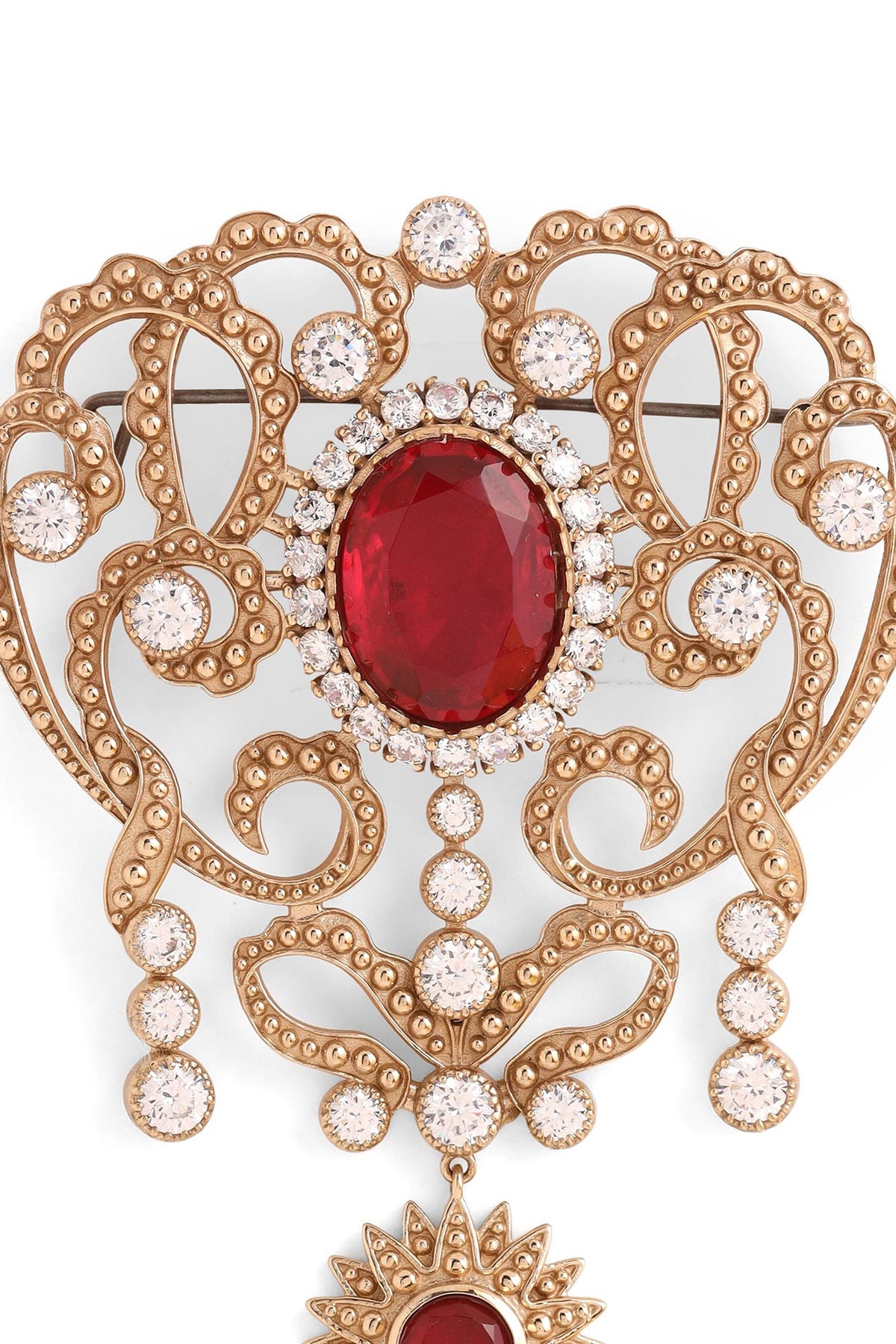 Gold Brass Brooch