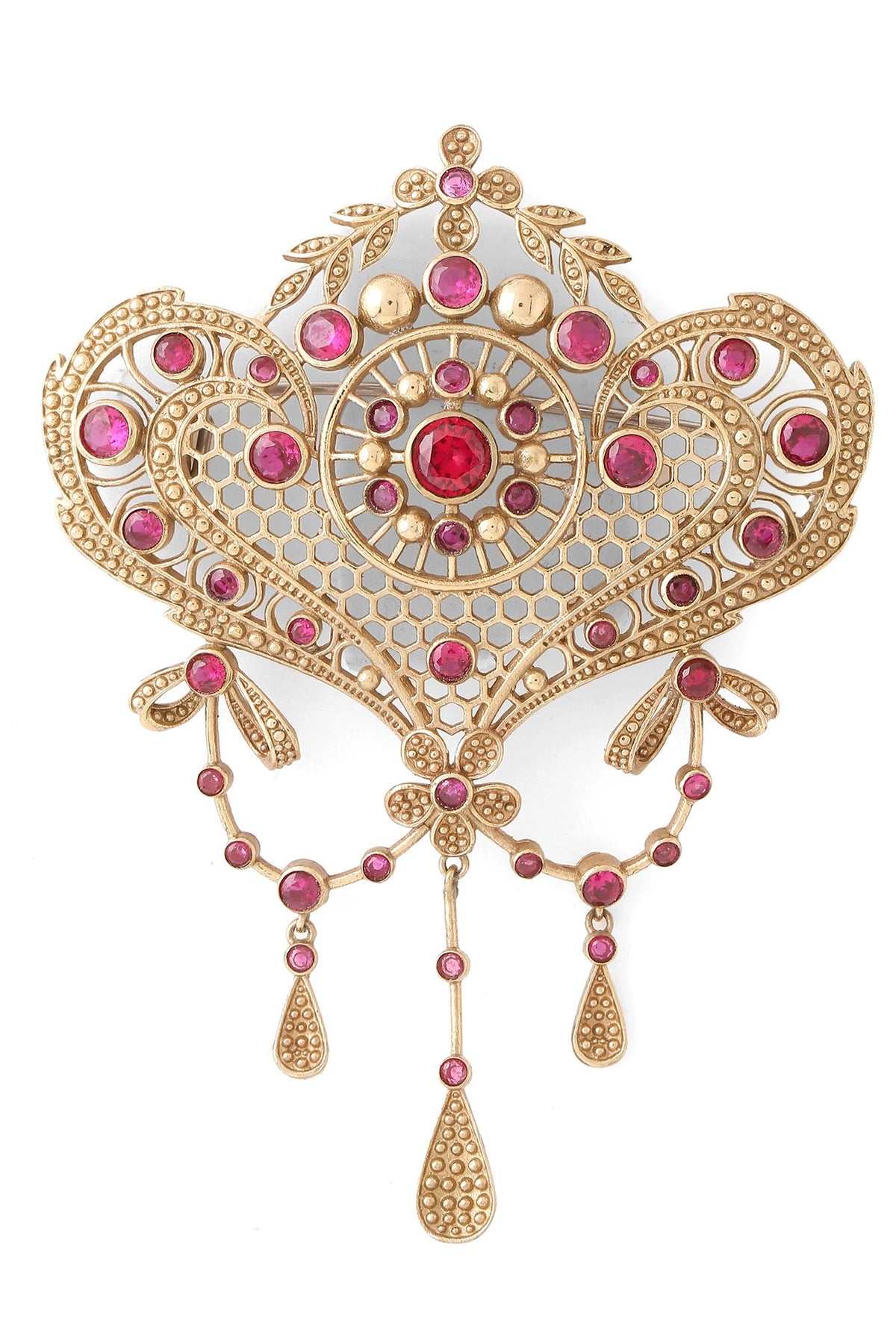 Gold Brass Brooch