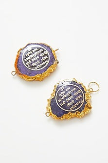 Blue Natural Agate Stone Pendant