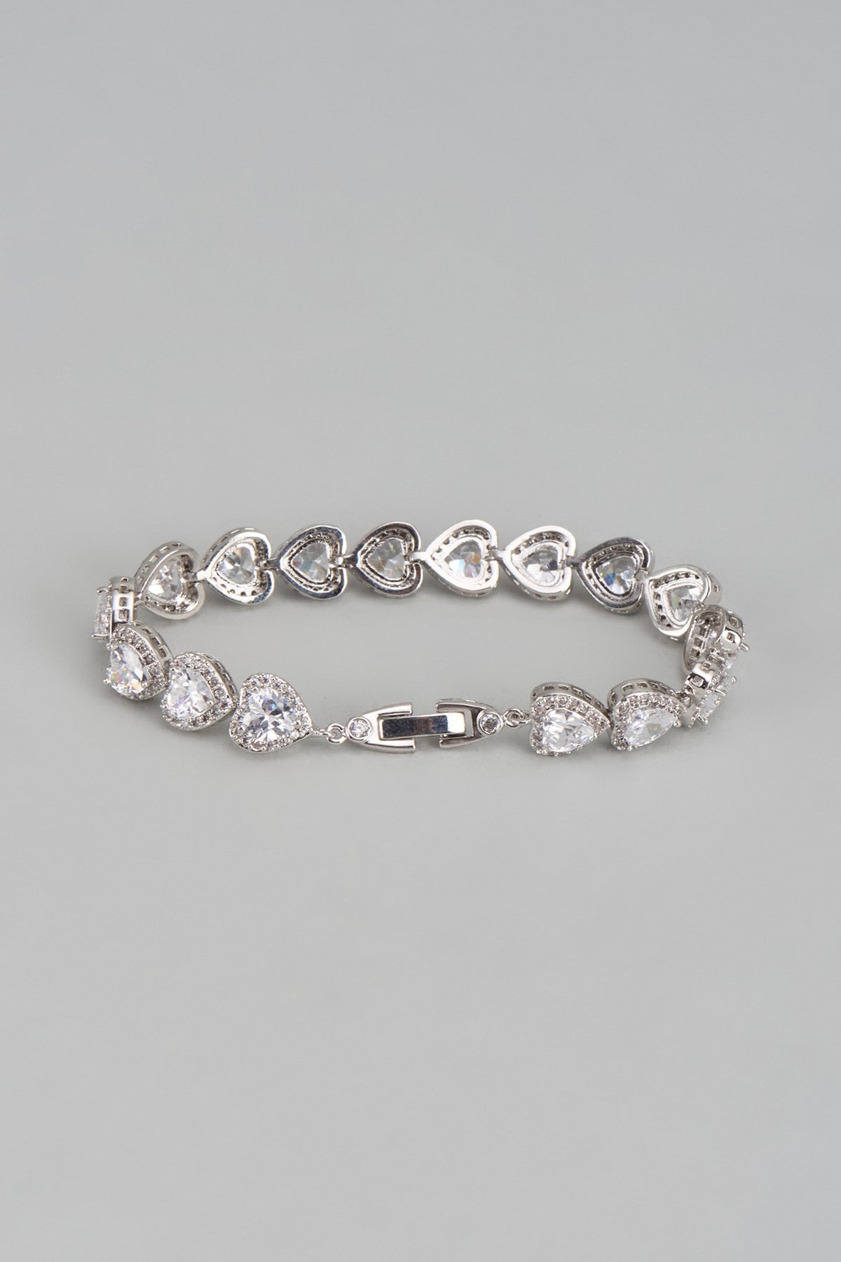 White Rhodium Finish Austrian Crystal & Zircon Bracelet