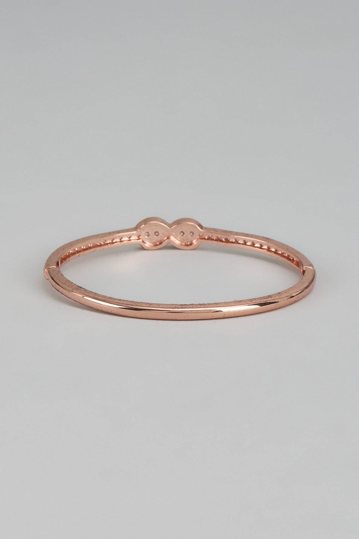 Rose Gold Finish White Austrian Crystal & Pearl Bracelet