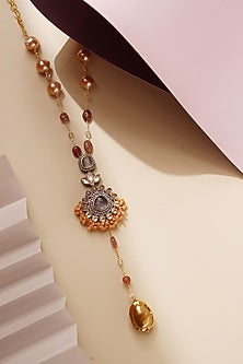 Gold Plated Baroque Pearl Long Necklace