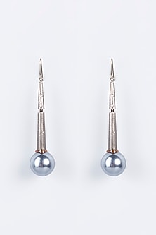 Gold Finish Shell Pearl Earrings