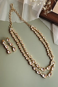 Gold Finish Handcrafted Layered Necklace Set