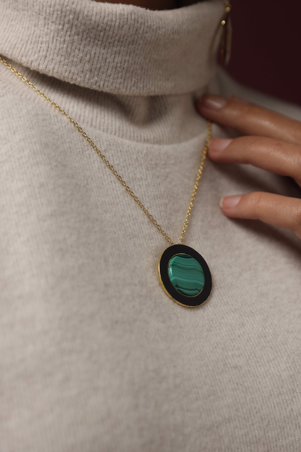 Alyssa Stone Embellished Pendant Necklace