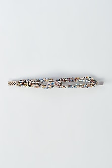 White Finish Multi-Colored Crystal Bracelet