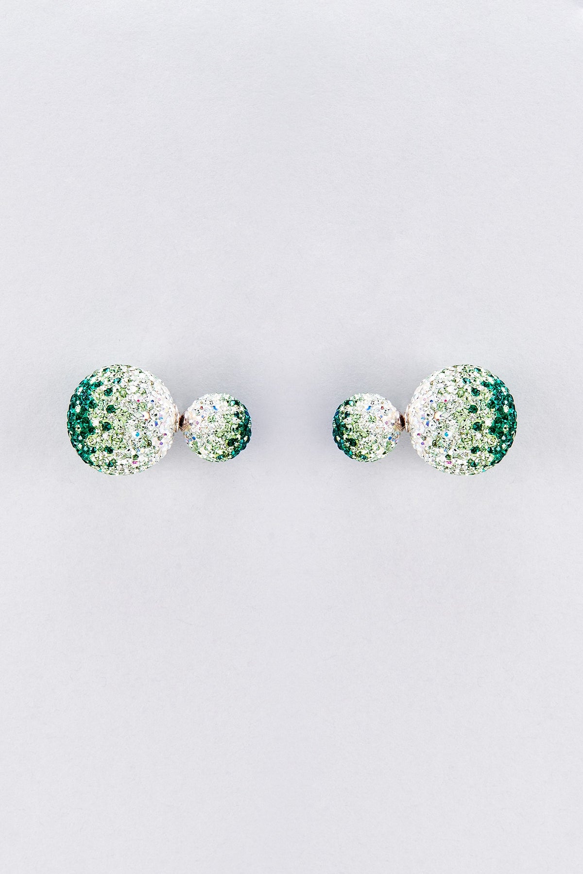 Green Swarovski Stud Earrings