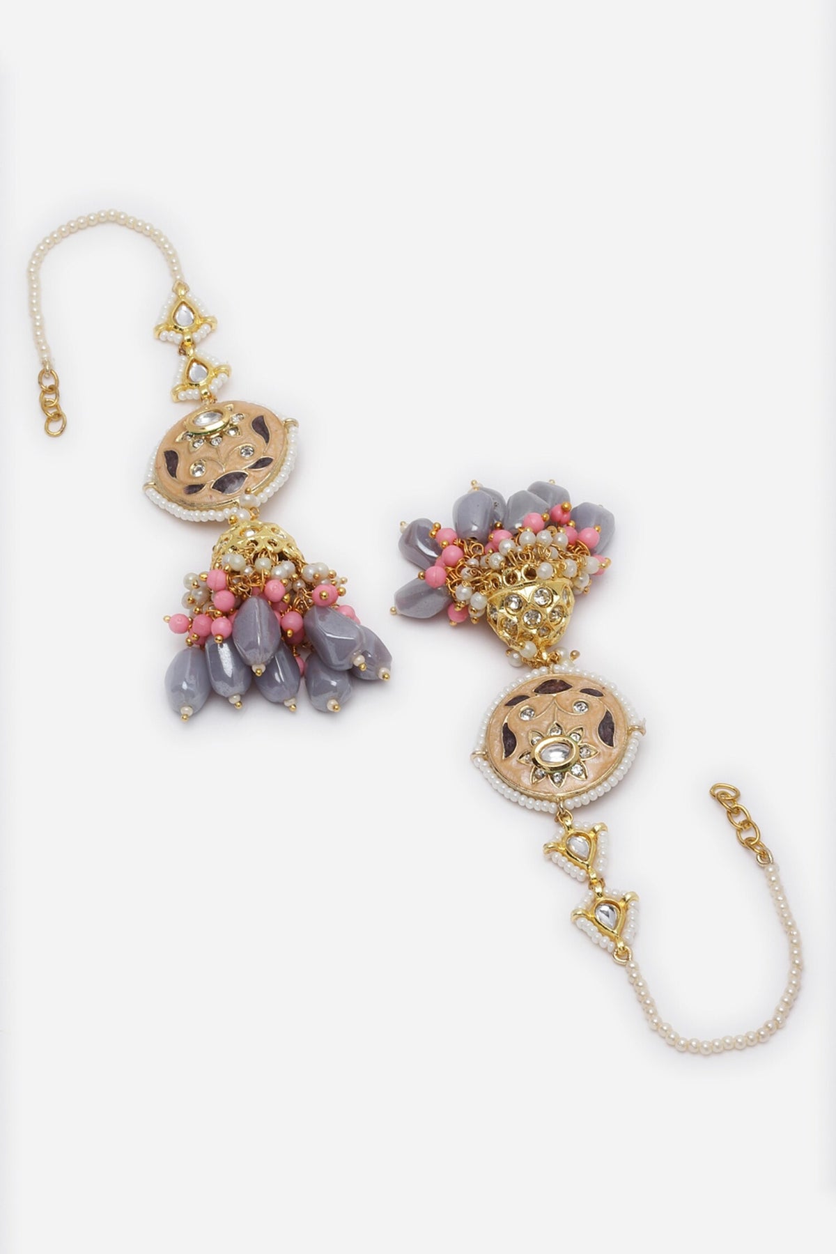 Embellished Meenakari Jhumkas