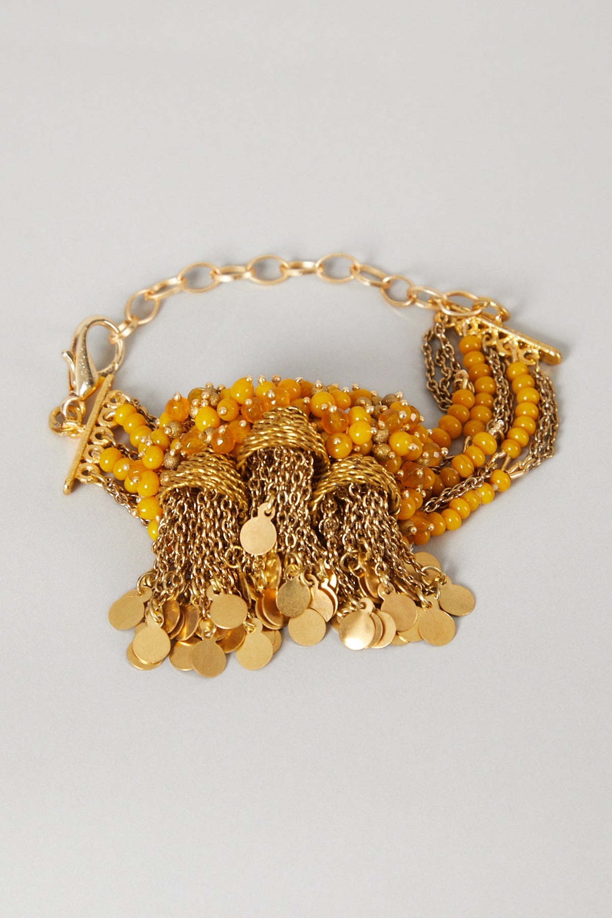 Gold Finish Stones Choker Necklace Set