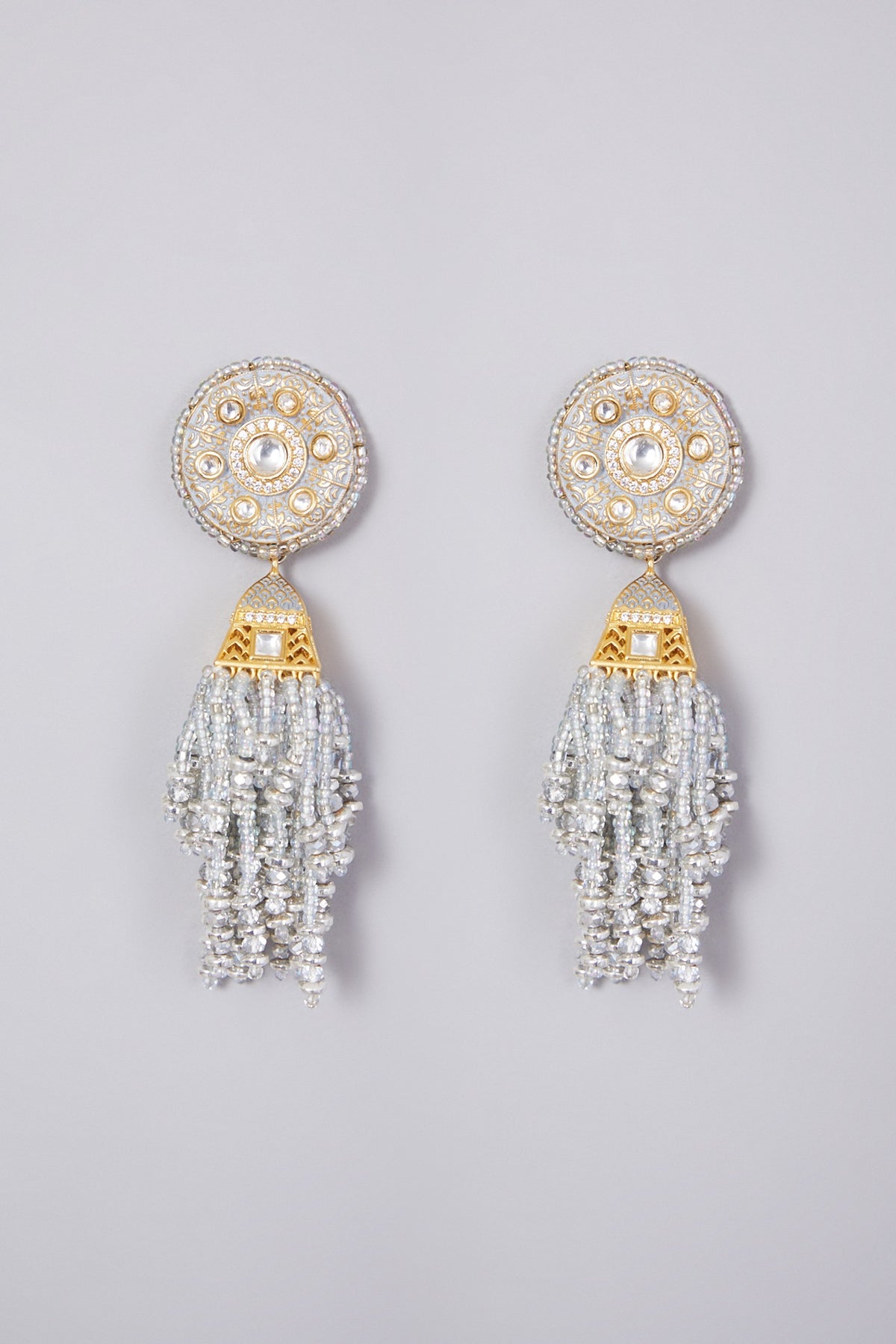 Gold Finish Jhumka Earrings