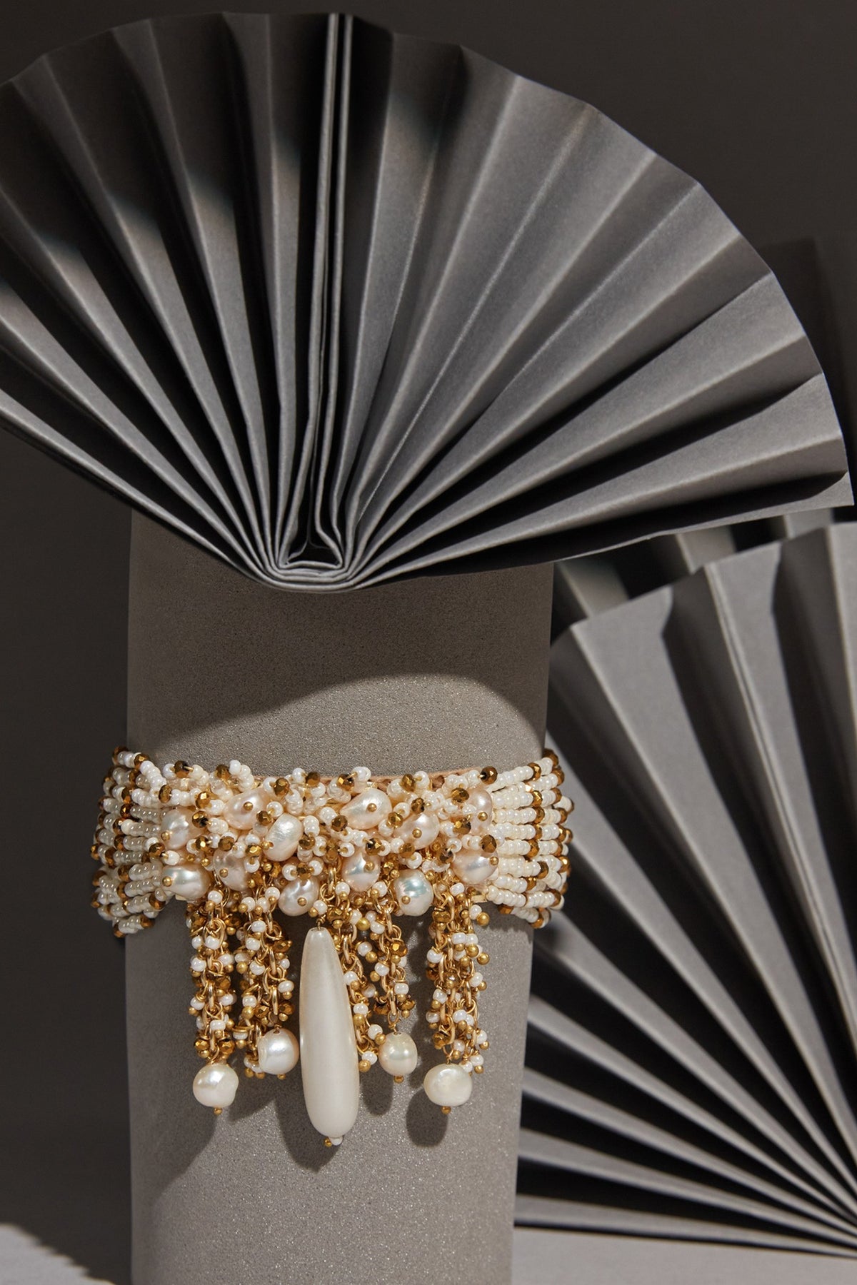 Gold Finish Pearl Bracelet