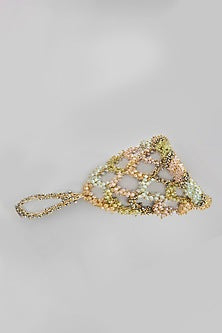 Gold Finish Beaded Hand Harness