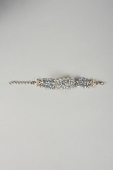 Gold Finish Blue Crystal Bracelet