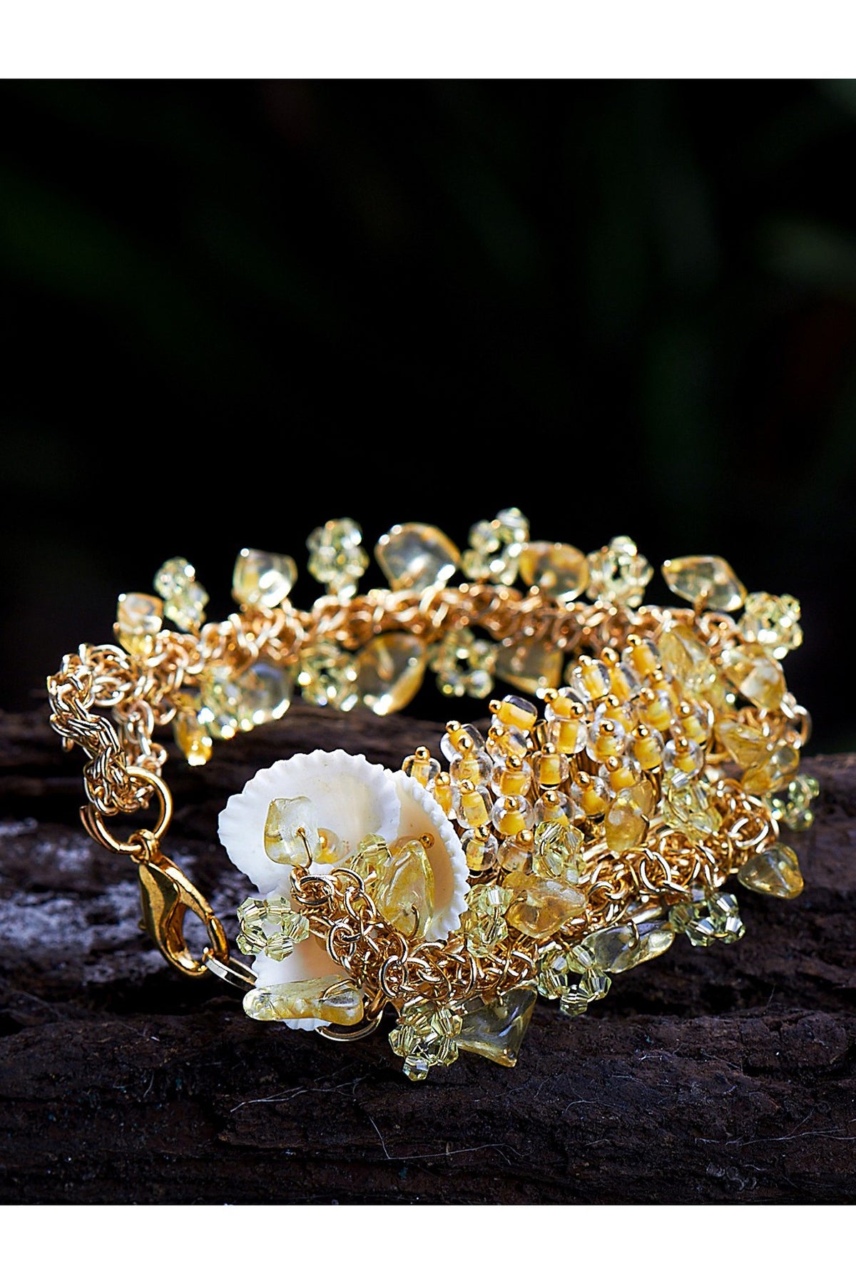 Gold Finish Shell Bracelet