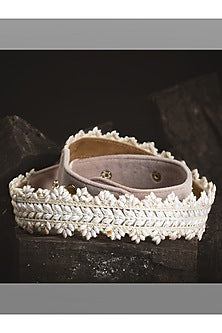 Gold Finish Embroidered Chic Peach Waist Belt