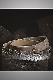 Copper & White Pearl Crystal Waist Belt