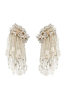 Gold Finish Semi-Precious Stone Earrings