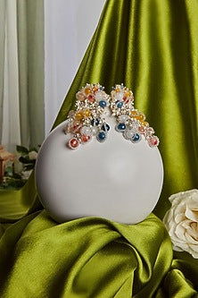 Gold Finish Mother Of Pearl Earrings