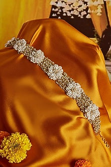 Gold Finish Pearls & Beads Maang Tikka