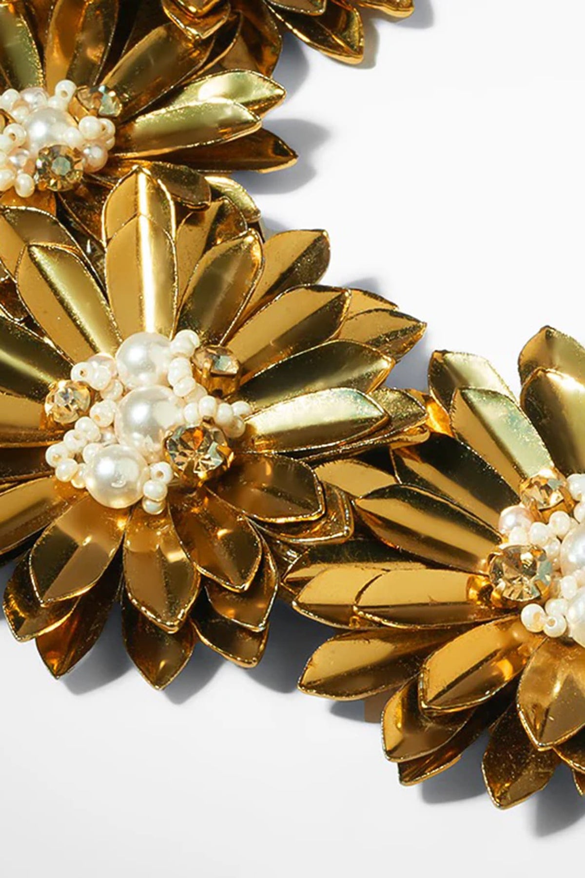 Gold Glass Beaded Necklace