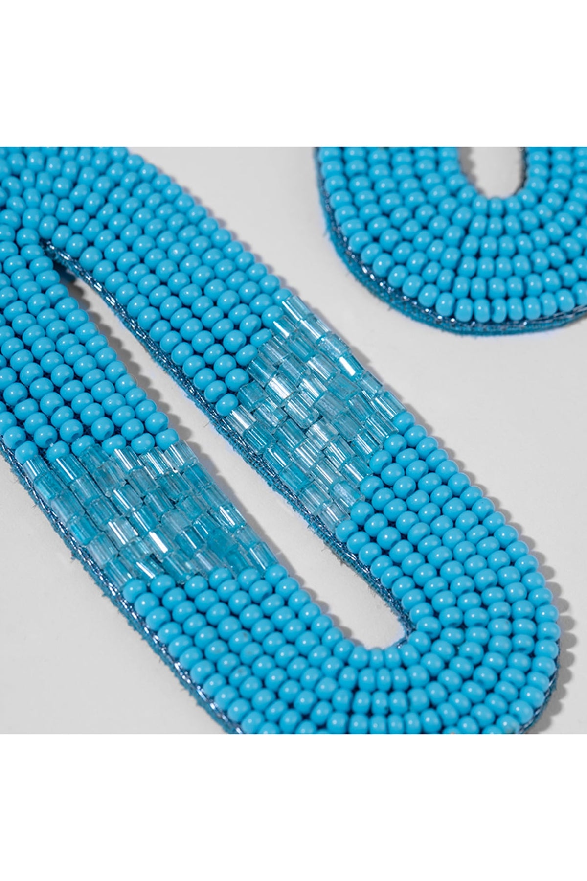 Blue Glass Beaded Dangler Earrings