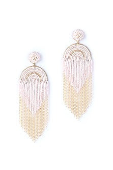 Blush Pink Glass Beaded Dangler Earrings