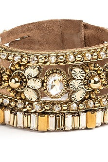 Gold Glass Beaded Handcrafted Bracelet