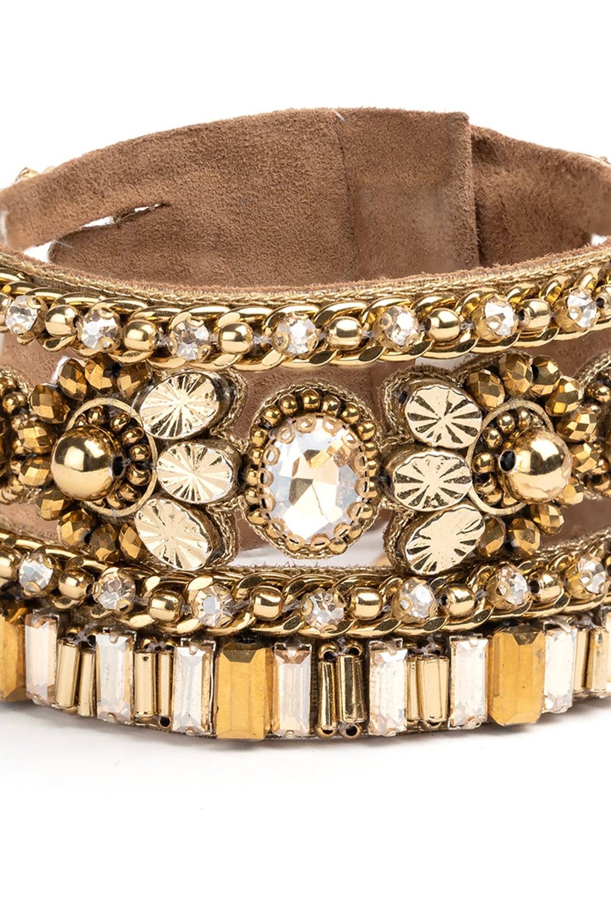 Gold Glass Beaded Handcrafted Bracelet